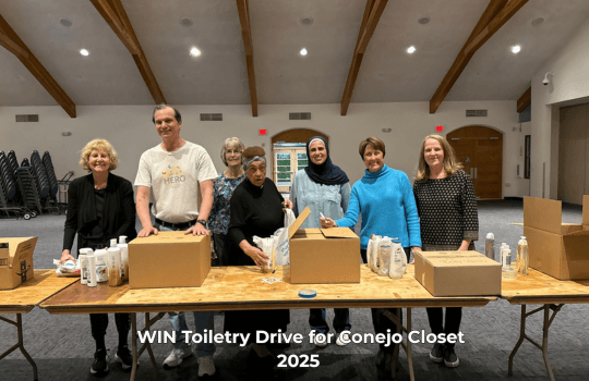 Toiletry drive volunteers