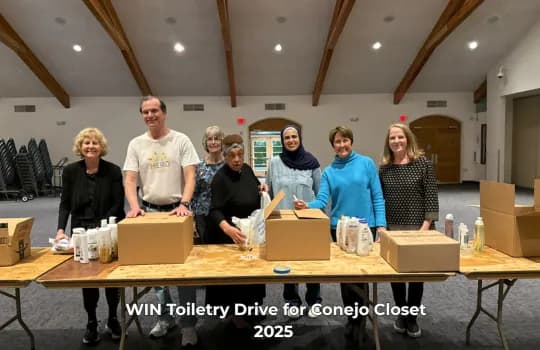 Toiletry drive volunteers